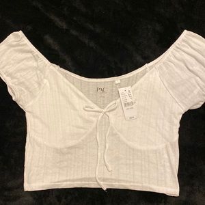 White PAC Sun crop top